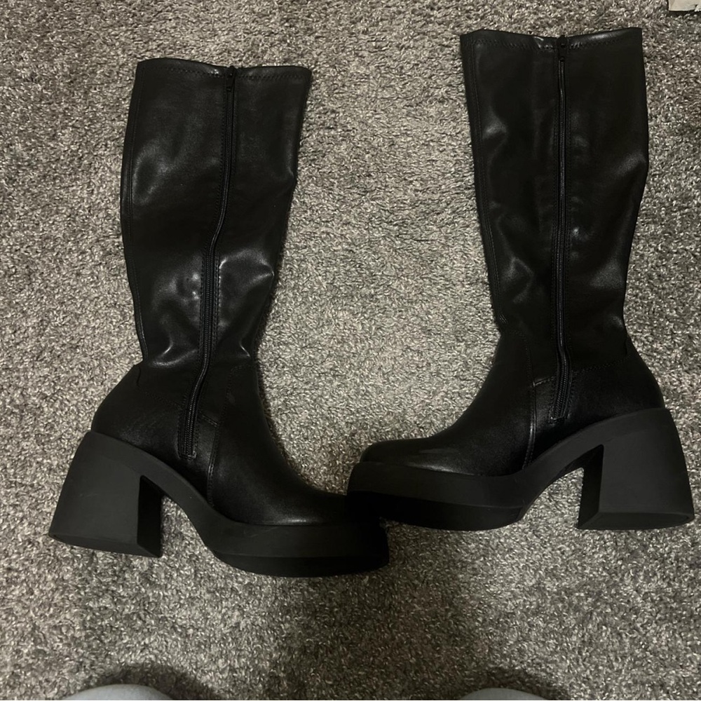 Madden Girl Black Heeled Boots